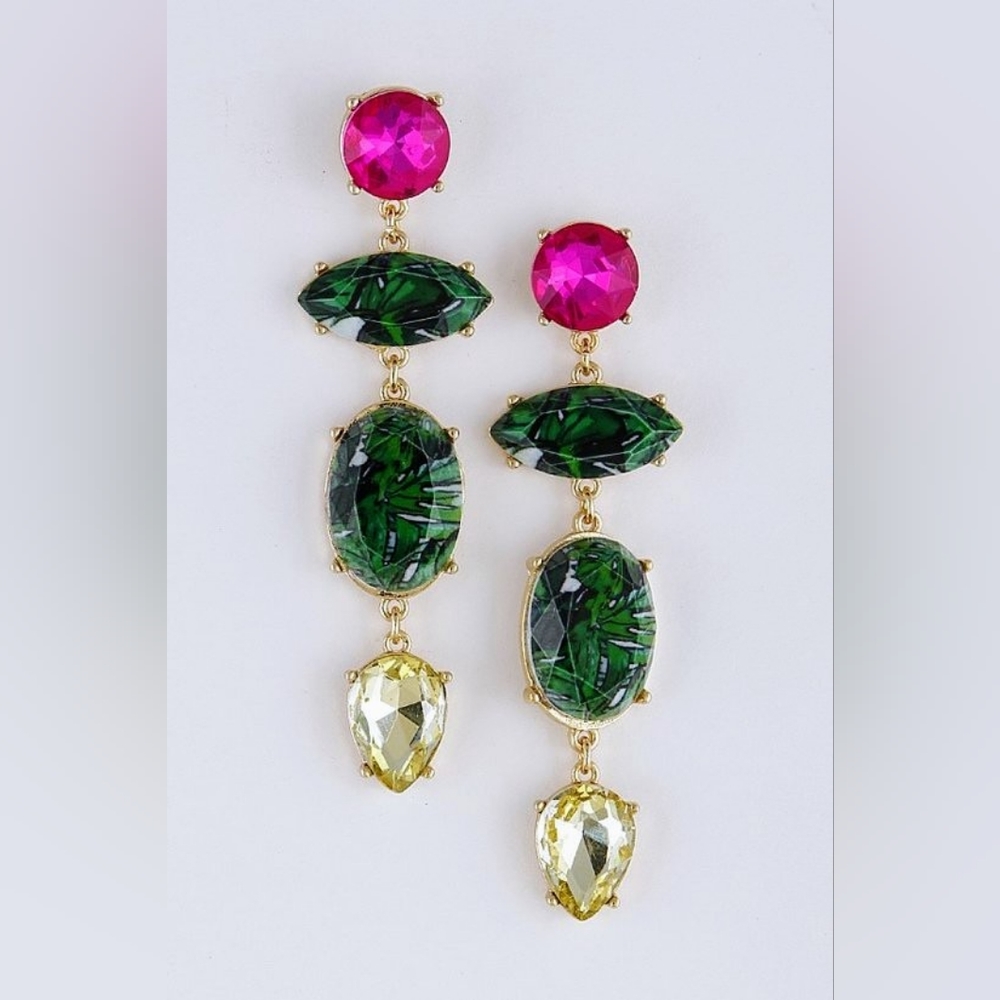 Zara, Colorful & Glam Drop Earrings